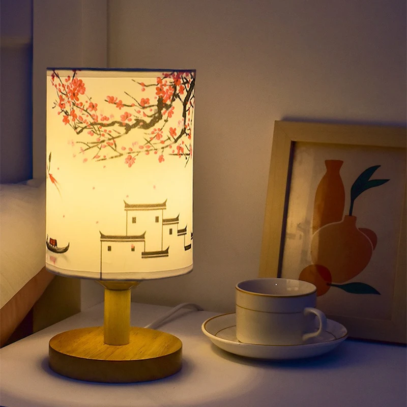Desk Setup Wallpaper - Lampy stołowe LED Dekoracja Kwiat śliwy