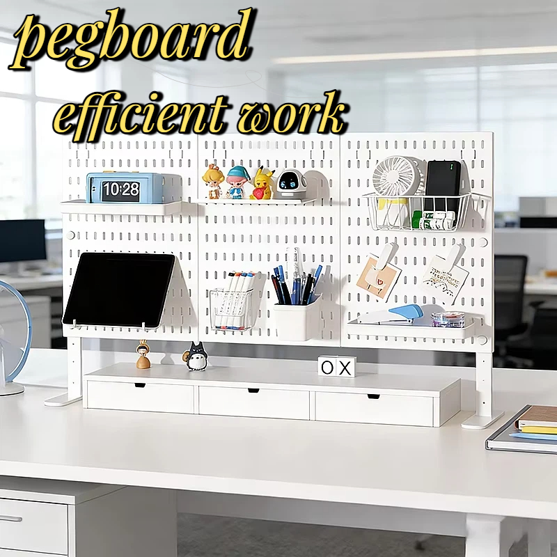 Desk Setup Organization - Tablica perforowana PP 30×30cm, organizer z