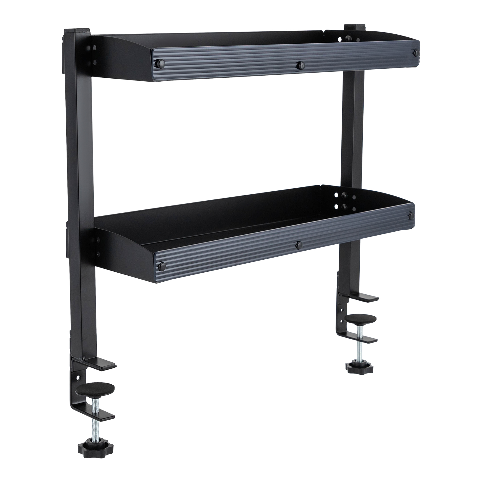Desk Setup Black - Półka na biurko z zaciskiem, 2-poziomowa,