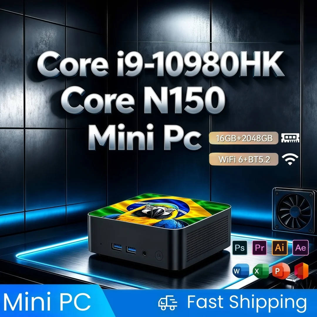 Desk Setup Study - Mini PC I9‑10980HK Core N150 16GB