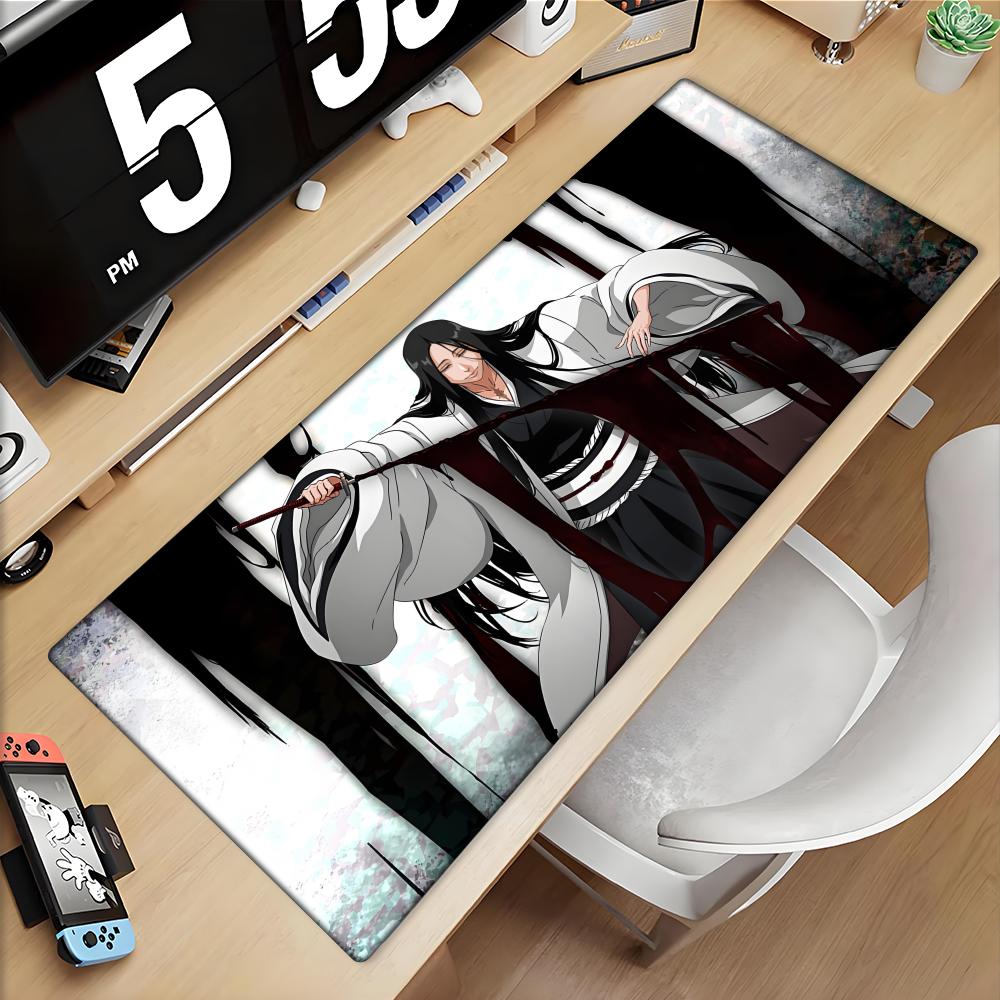 Desk Setup Black - Duża Podkładka Pod Mysz czarno-biała Anime