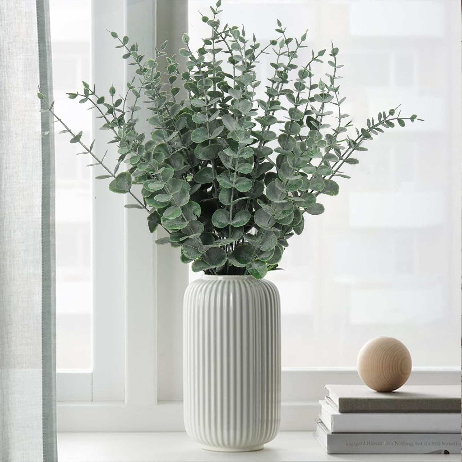 Desk Setup Plants - 10/20 szt. Sztuczne rośliny liście eukaliptusa
