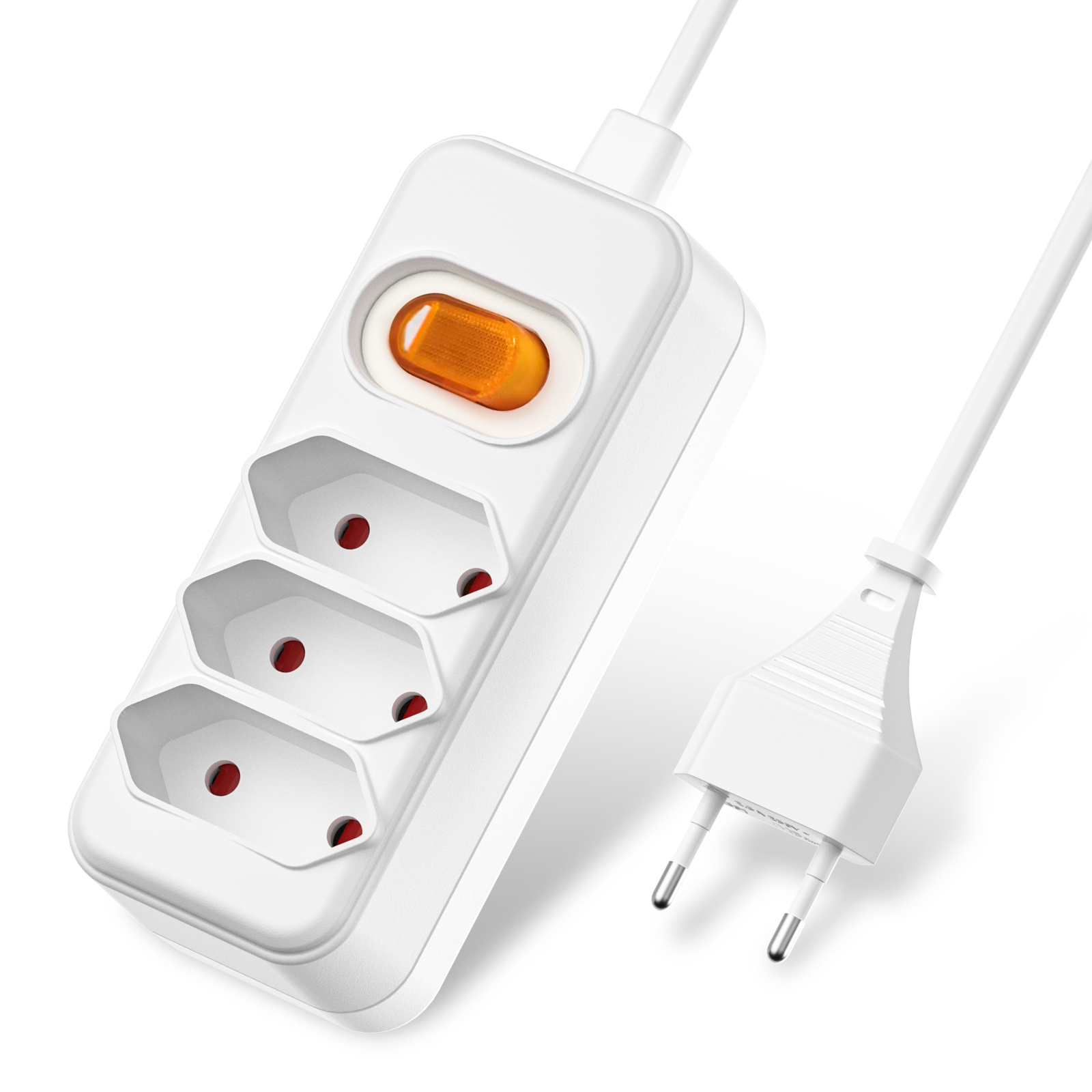 Power Strip Flat - 2-bolcowe gniazdo zasilania European EU z