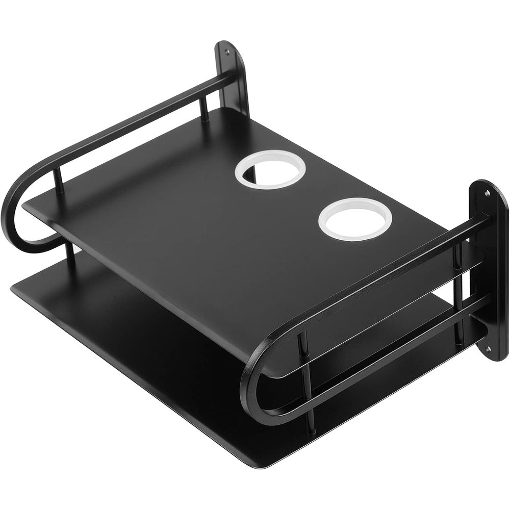 Cable Box Organizer - Czarna metalowa skrzynka do przechowywania routera