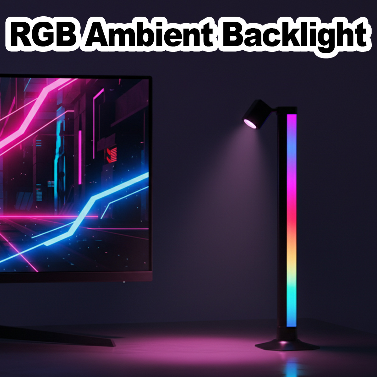 Desk Setup Black - Inteligentna listwa świetlna LED RGB z