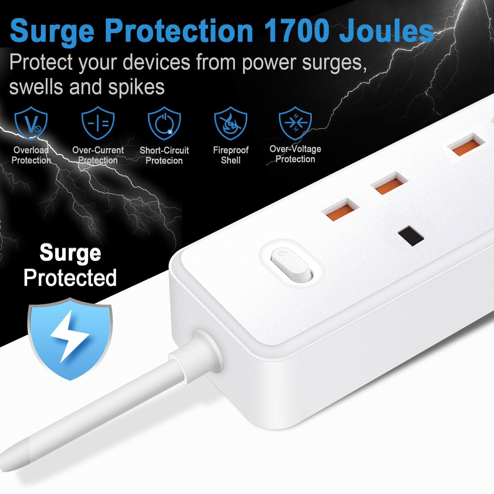 Listwa zasilająca Gniazdo elek – Power Strip Flat recenzja i cena