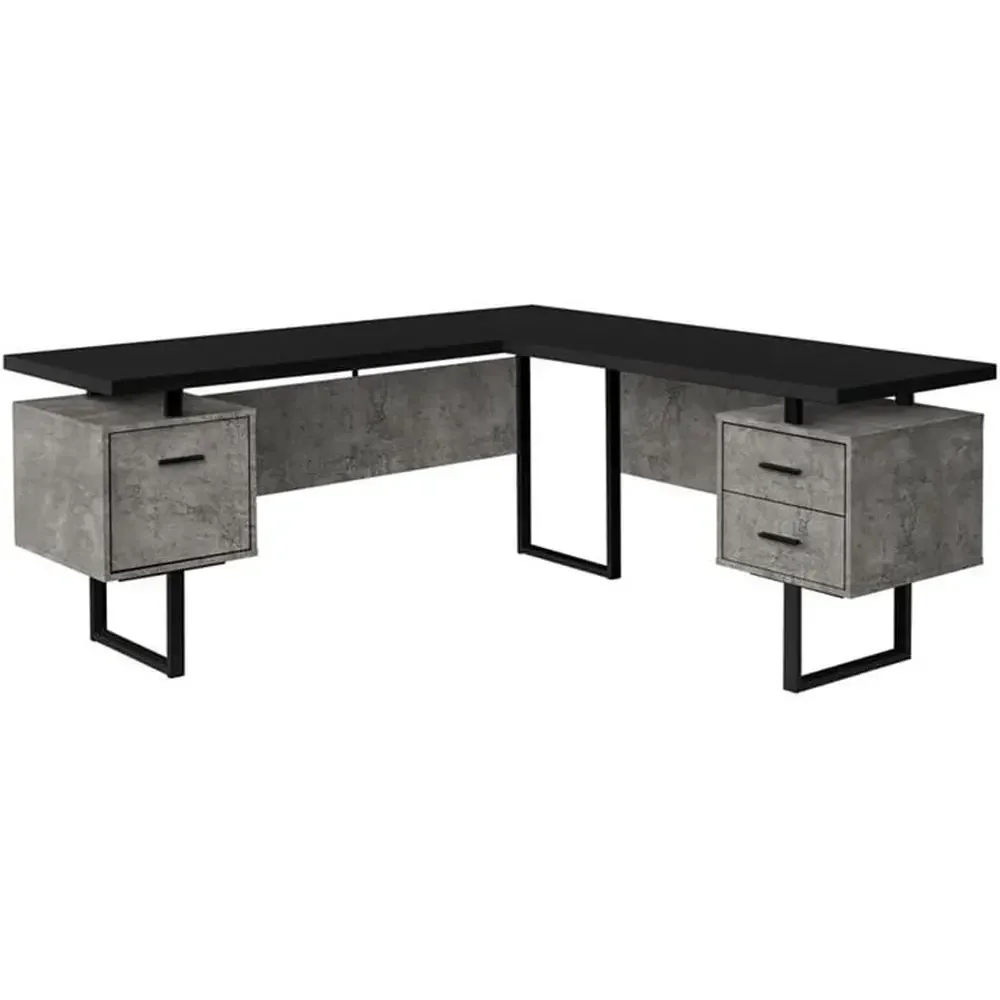 Biurko komputerowe w kształcie – Desk Setup Black recenzja i cena