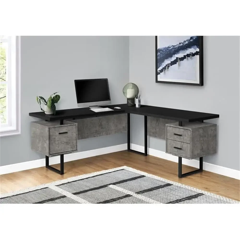 Biurko komputerowe w kształcie – Desk Setup Black recenzja i cena