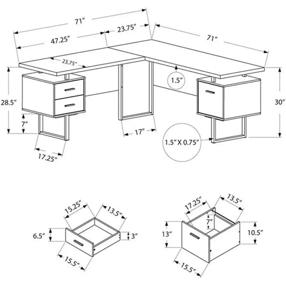 Biurko komputerowe w kształcie – Desk Setup Black recenzja i cena