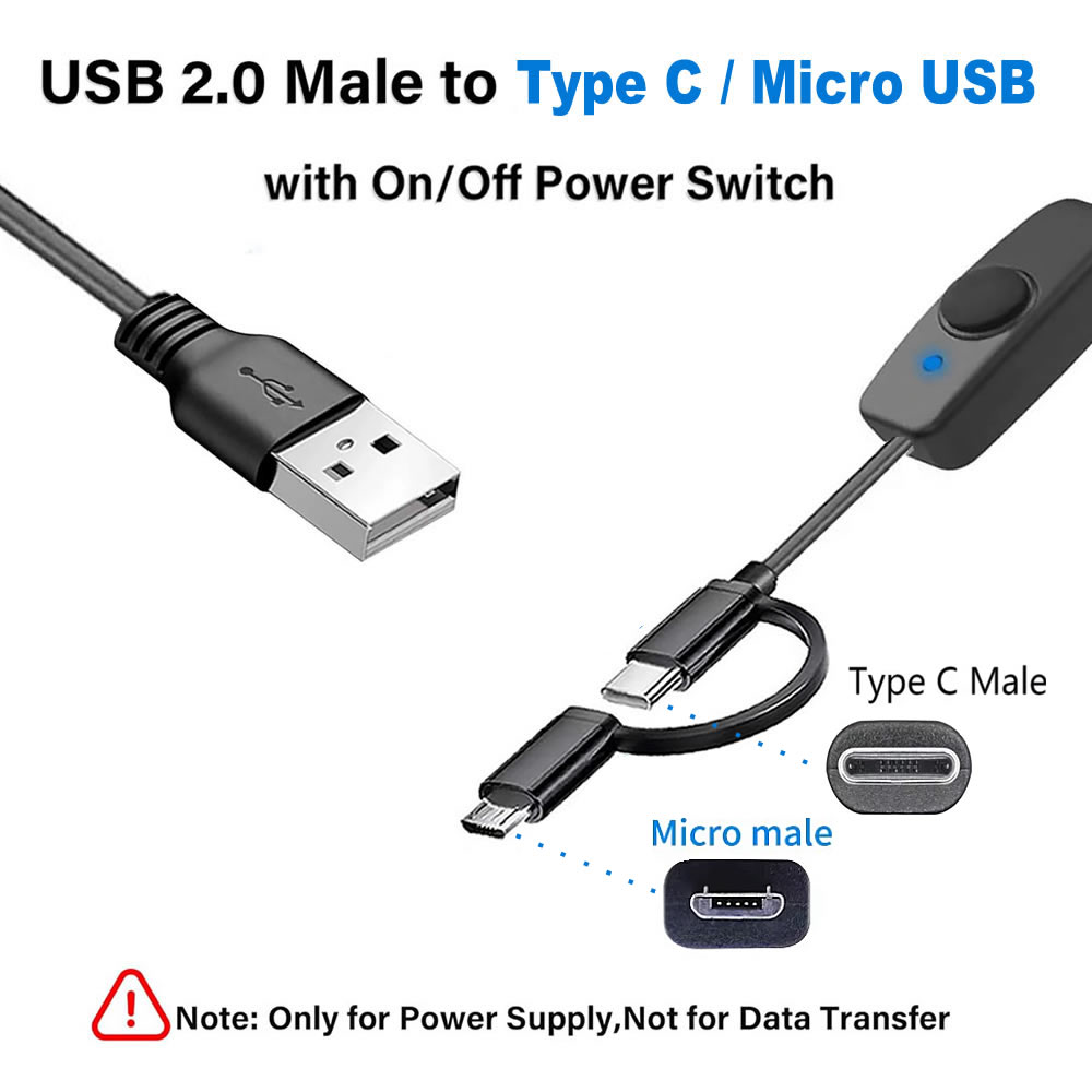 Kabel ładujący 2 w 1 Type C /  – Desk Setup Led Strip recenzja i cena