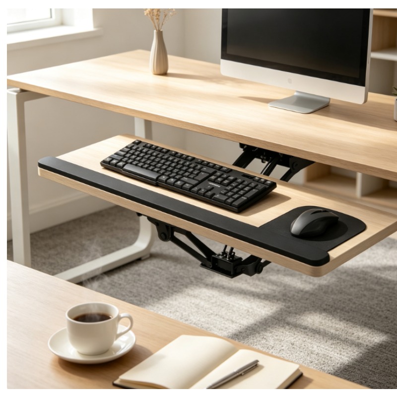 Półka na klawiaturę pod biurko – Desk Setup Home Office recenzja i cena