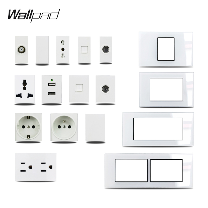 US Italy Type DIY White Glass  – Power Strip Flat recenzja i cena