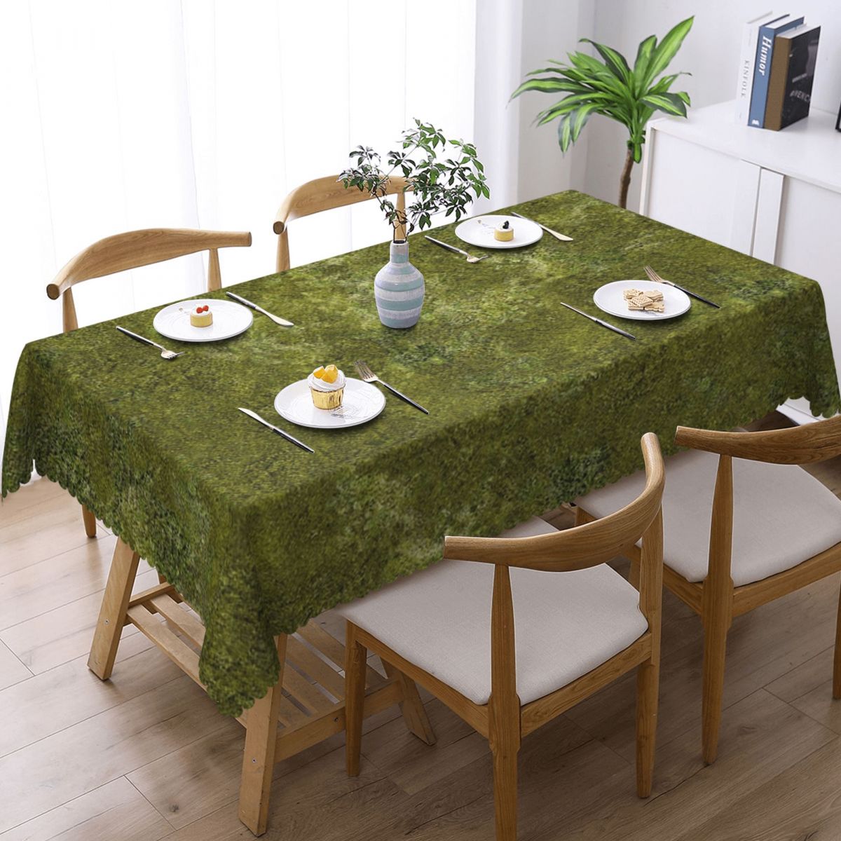 Wodoodporny, prostokątny obrus – Desk Setup Wallpaper recenzja i cena