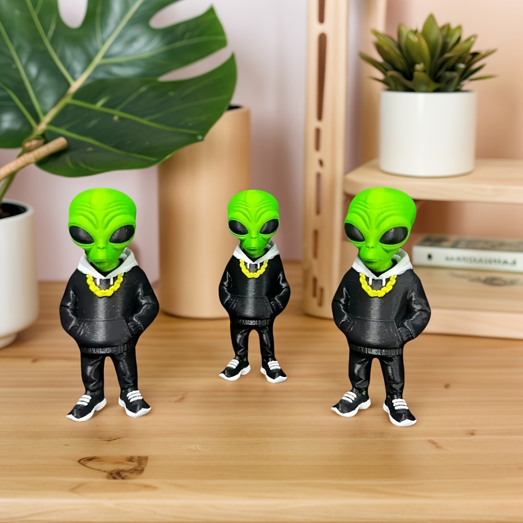 1 sztuka zielonej figurki kosm – Desk Setup Home Office recenzja i cena